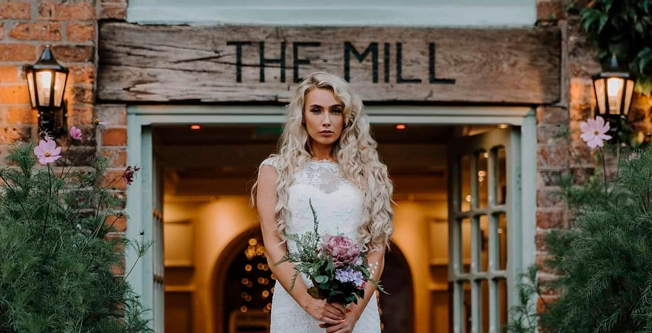 Bride outside The Mill